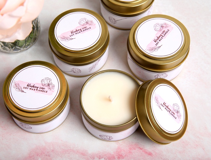 blushing rose candle kit | bramble berry